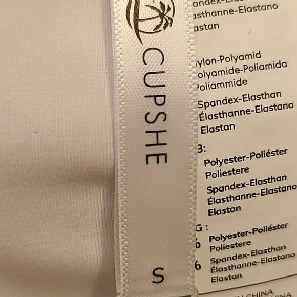 Cupshe- One-piece Bathing Suit with Tie-Sash on Side, Size Small,  NWOT - Picture 7 of 7